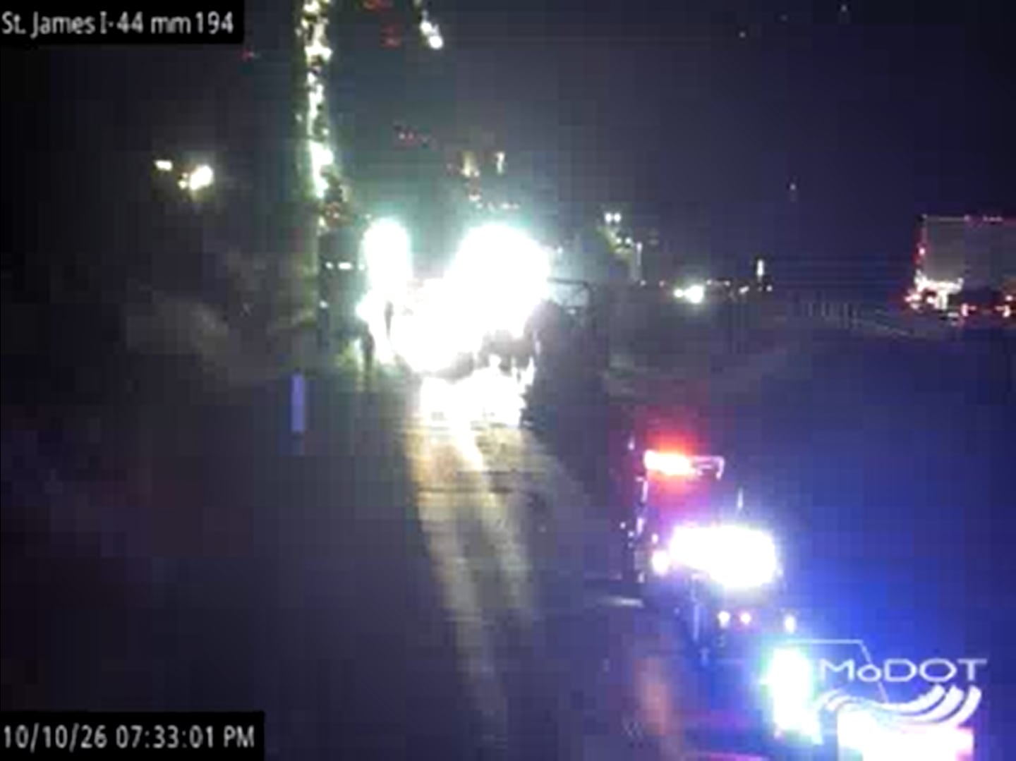 Vehicle Fire Closes Eastbound I-44 in Phelps County