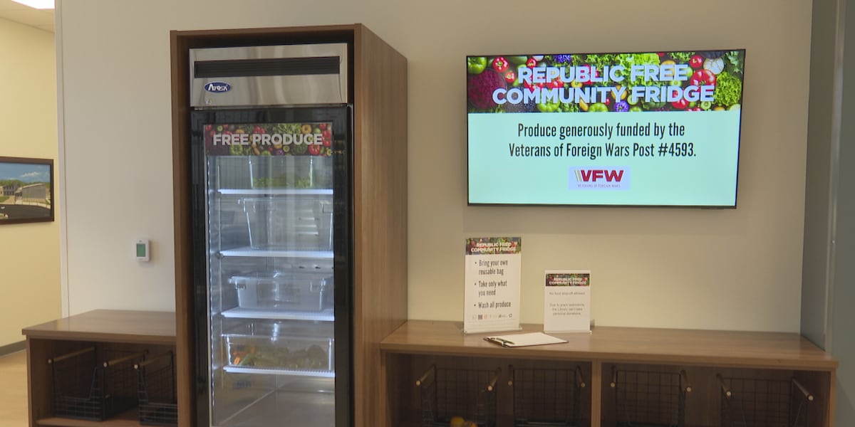 Republic Branch Library's community fridge receives $30,000 donation from local VFW post