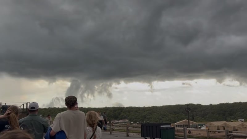Storms roll through the Thunder Ridge Nature Arena near Ridgedale, Mo., on June 29, 2025.