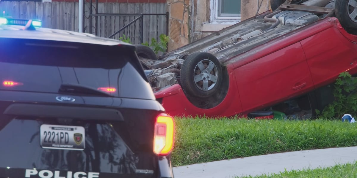 Car rolls over on South Avenue, driver hospitalized