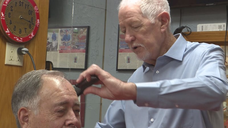 Joe Cooper has been cutting hair since 1970.