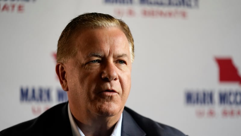 FILE - in this May 21, 2021 file photo, attorney Mark McCloskey, a St. Louis personal injury...