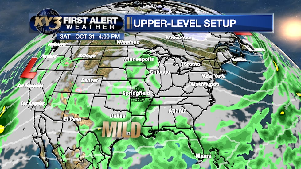 Another impulse with rain chances for Halloween & perhaps next Sunday
