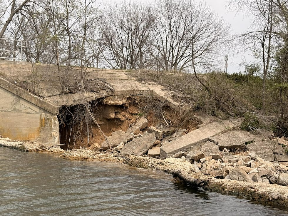 Josh Marsh took this picture as he was turning around near the spill way.