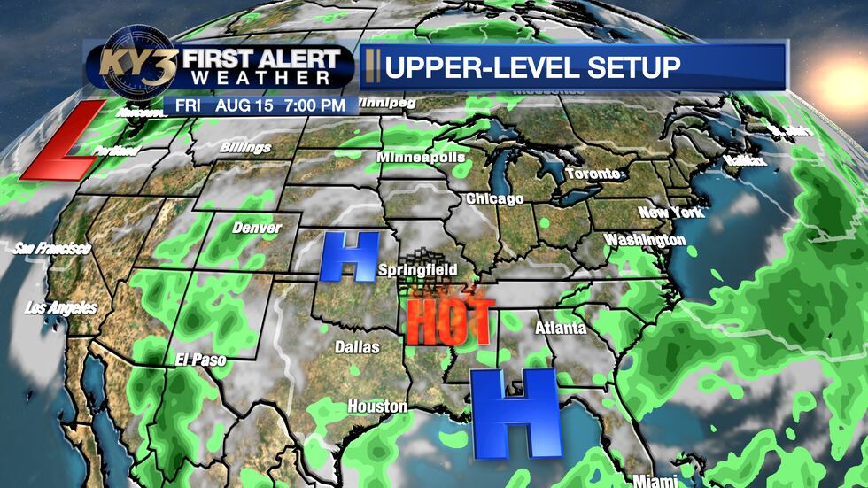 Upper-level highs build back in just in time for the weekend