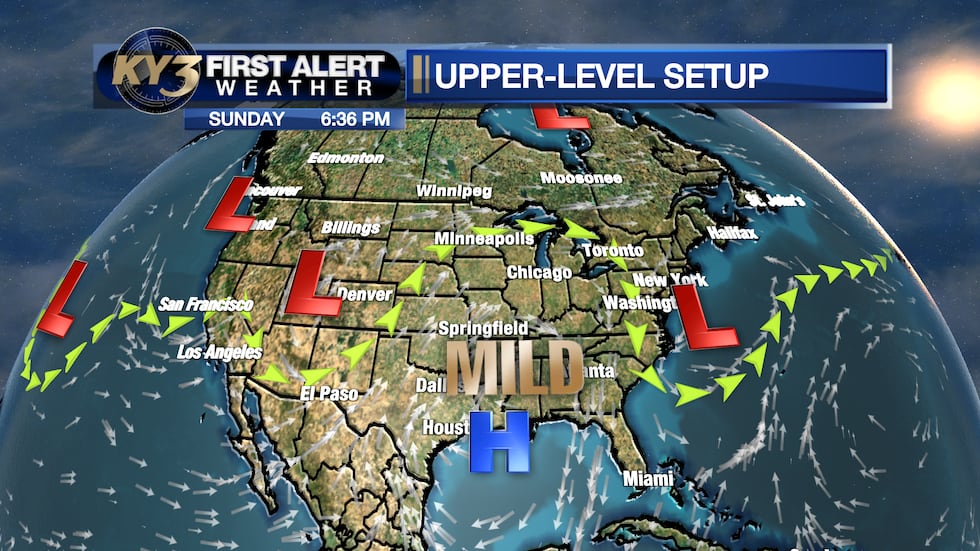 Upper-level ridge still control over the next day and a half