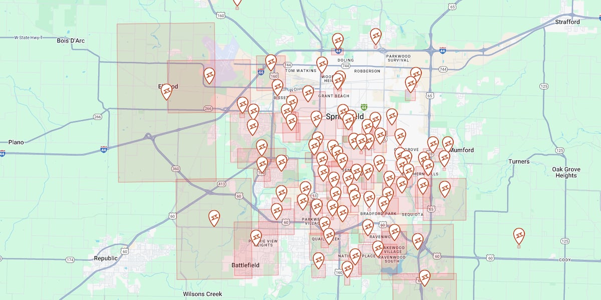 City Utilities, others working to restore power to thousands following Sunday storm
