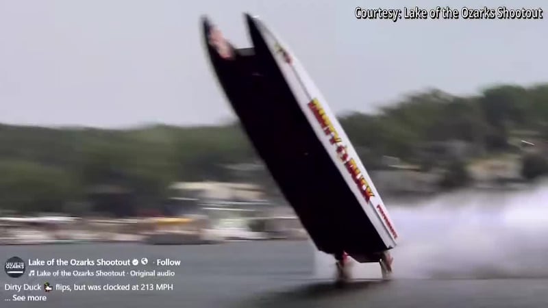 WATCH: Powerboat goes airborne at Lake of the Ozarks Shootout