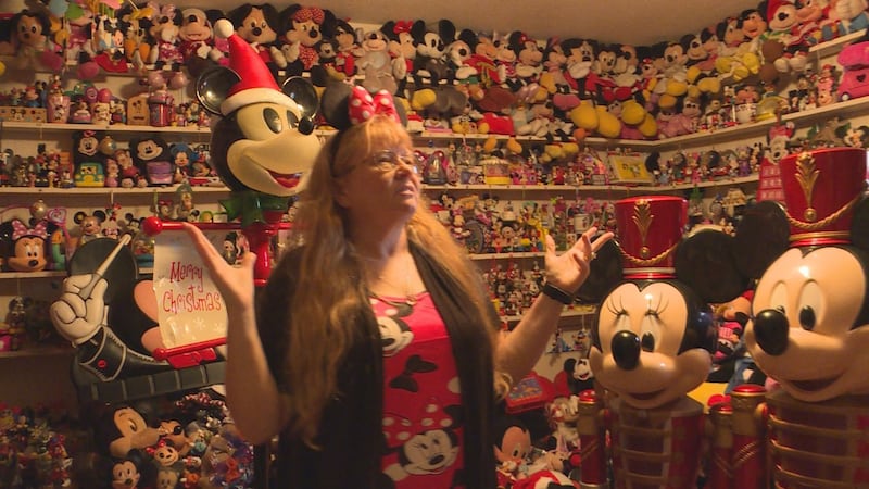 Jennifer Flannery has more than 30,000 items in her Mickey Mouse collection.