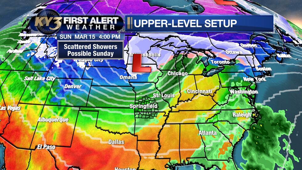 Quick system with rain chance Sunday