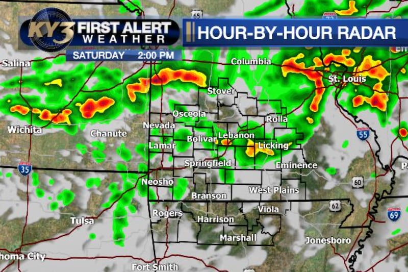 FIRST ALERT WEATHER: KY3′s Futurecast Radar maps hour-by-hour storms