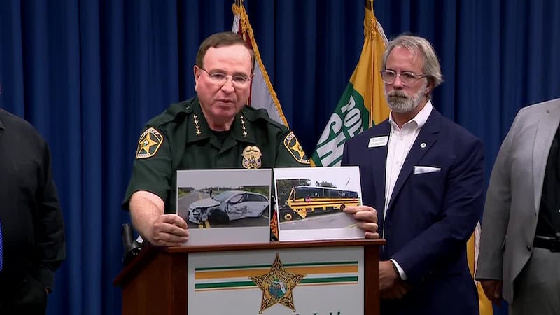 A Florida sheriff said a deadly school bus crash happened in the "blink of an eye." (WESH)
