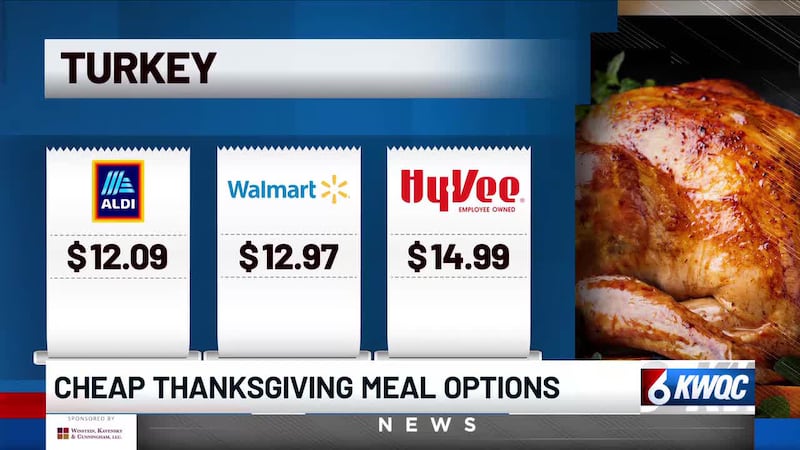 A comparison of Thanksgiving meal essentials at Aldi, Walmart and Hy-Vee showed significant...